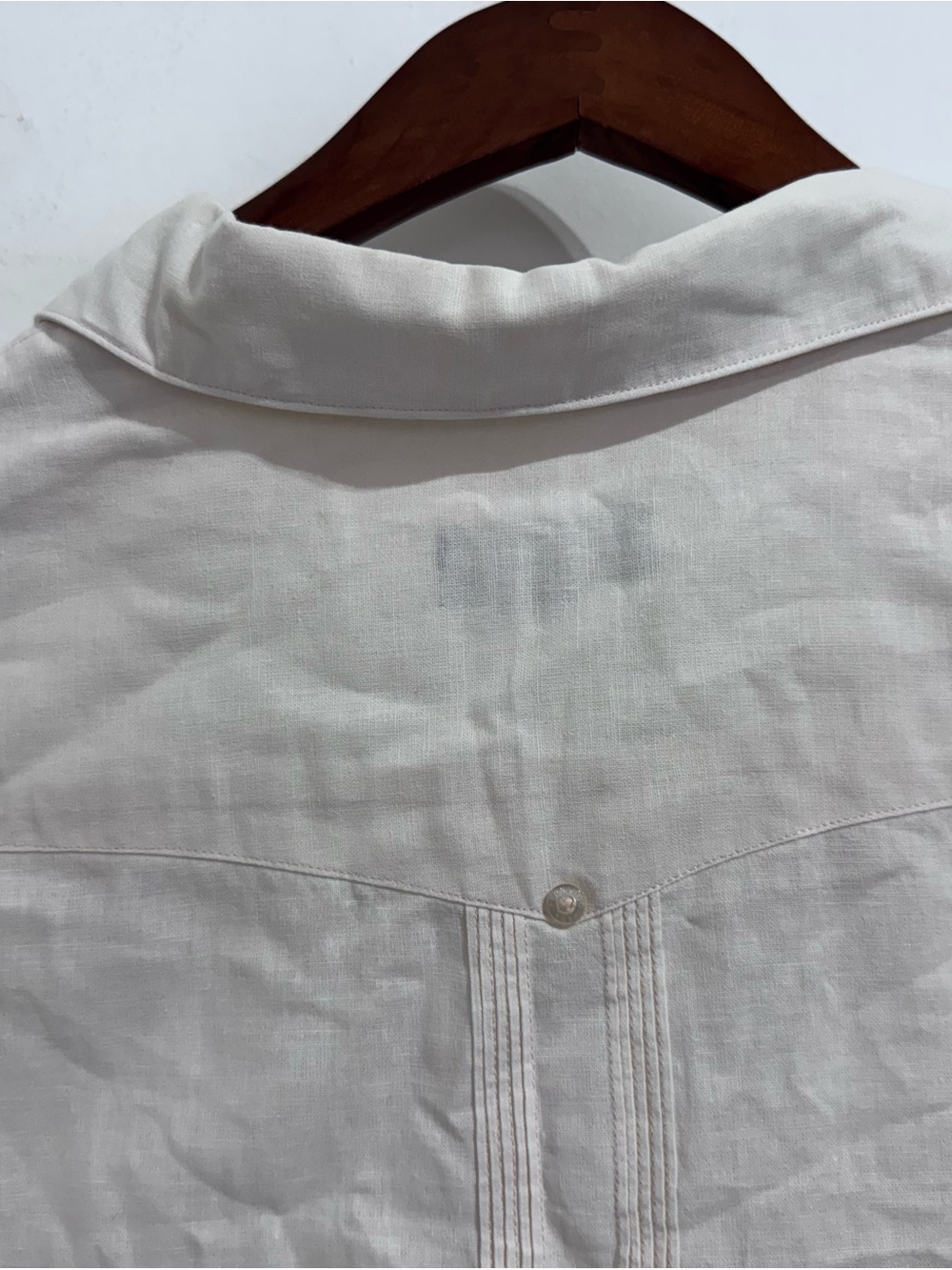 Classic Fernando Pena Men's Casual Button-Down Shirt in Off-White - Picture 4 of 6